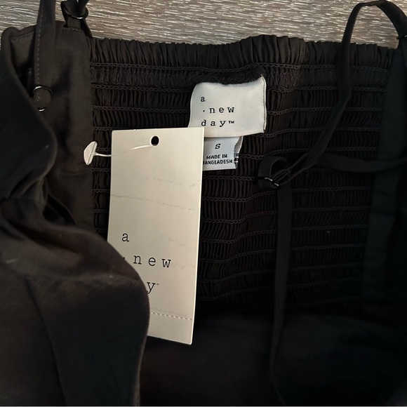 NWT Small A New Day Black Ruffle Spaghetti Strap Top - Picture 2 of 4